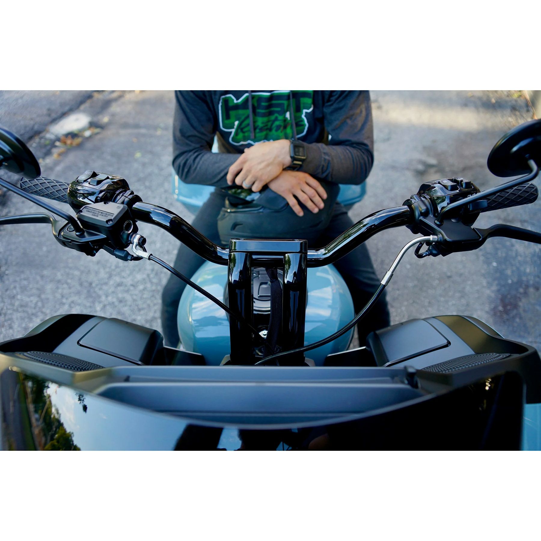 ミッド モト・ハンドルバー 4インチ (ポリッシュ)3