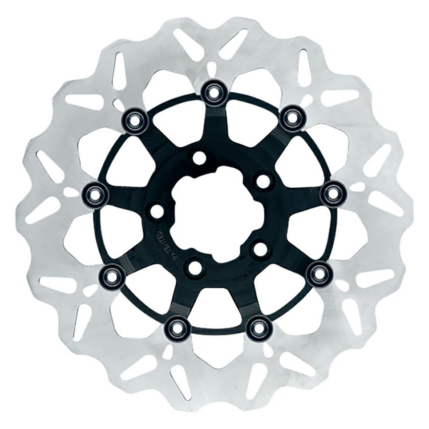 フローティングウェーブ・11.5インチ リアブレーキローター (ブラック)