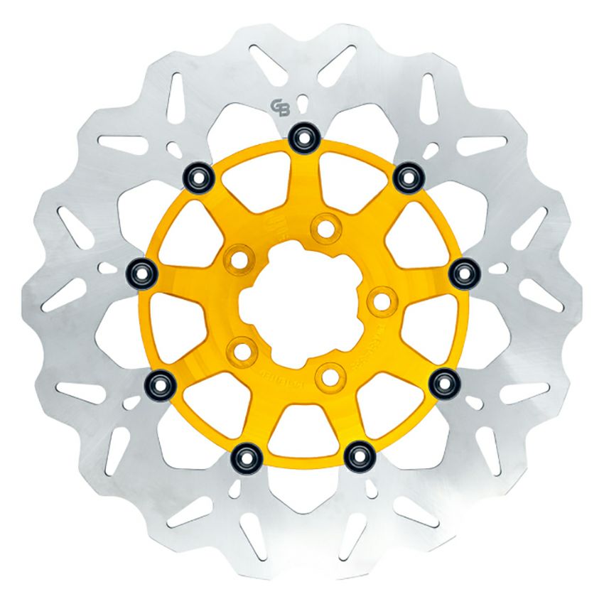 フローティングウェーブ・11.5インチ リアブレーキローター (ゴールド)