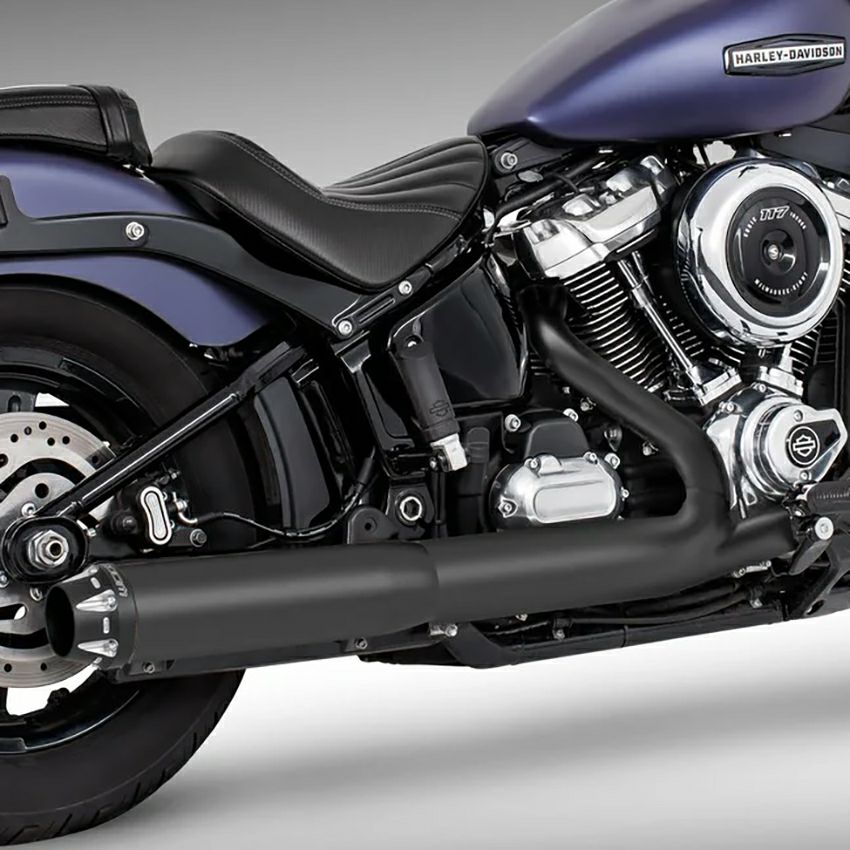 4インチ・スリップオンマフラー アメリカンアウトロー （ブラック/コントラスト)