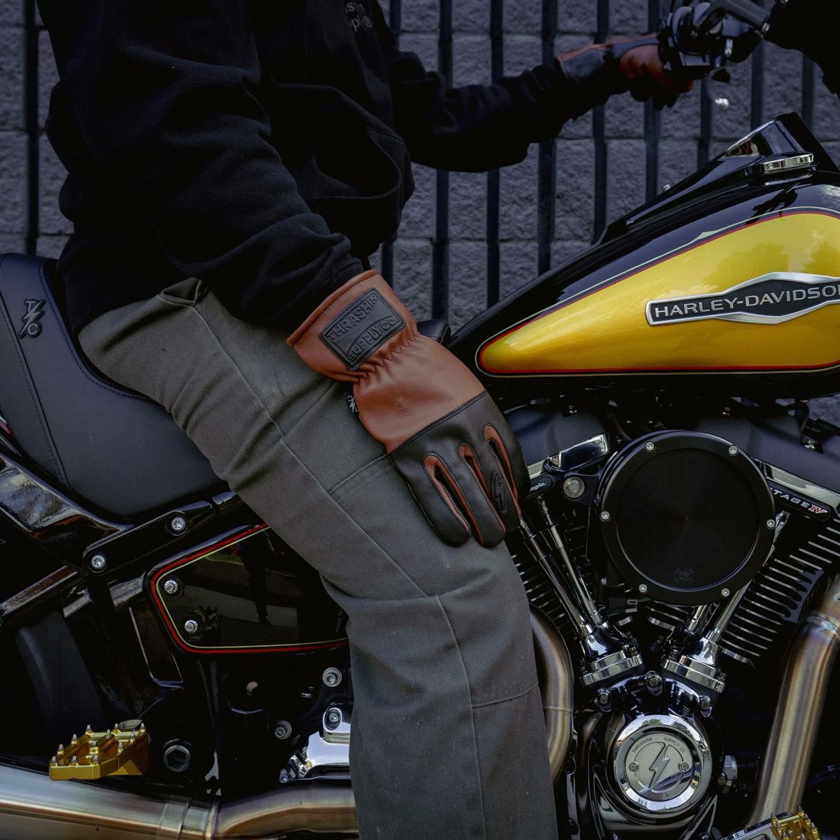 エース ローパーグローブ (ブラック/ブラウン)2