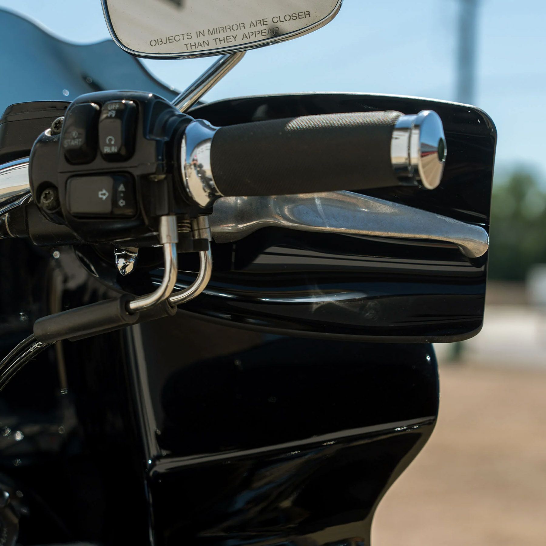 フレア・ハンドガード (ブラック) ケーブルクラッチ車用1