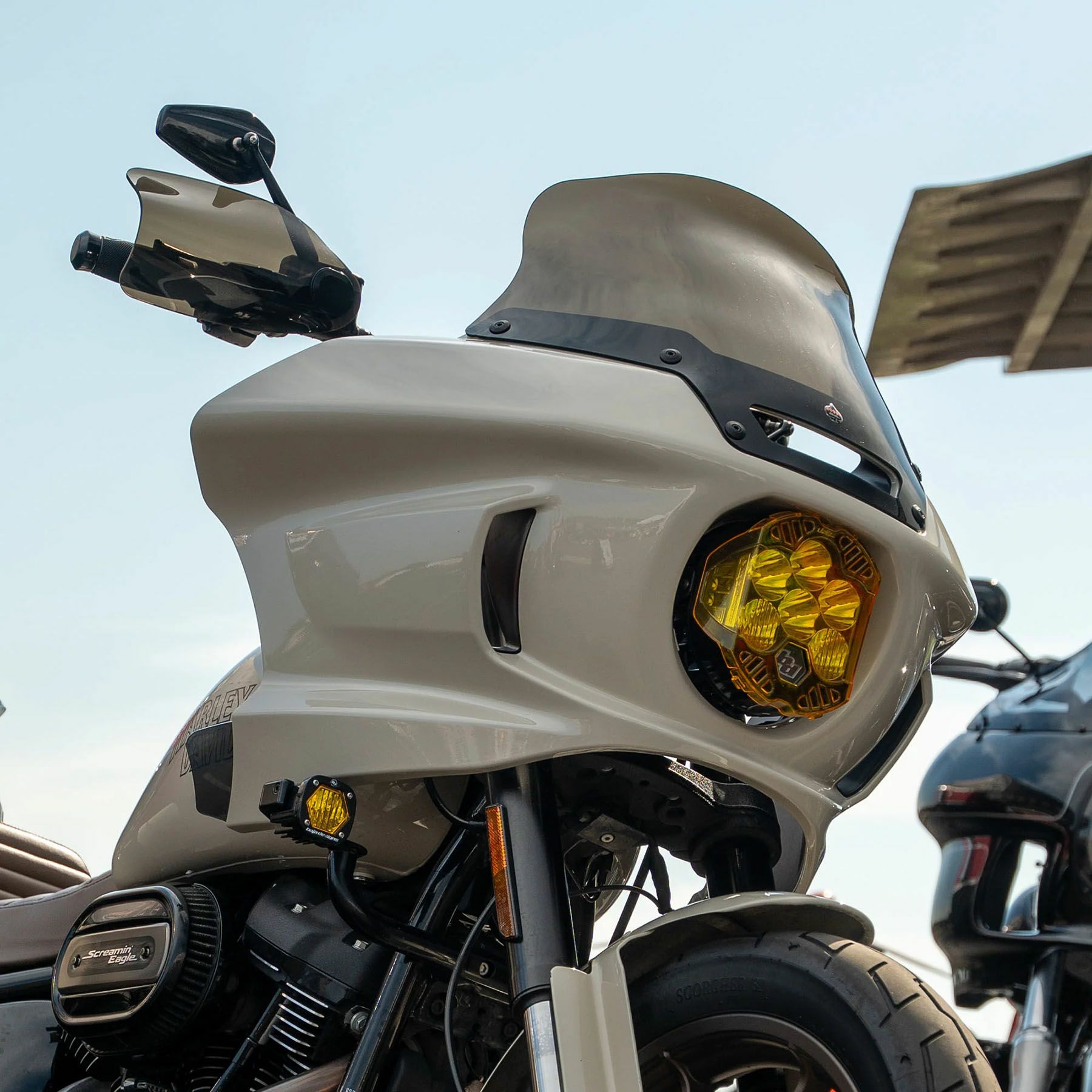 フレア・ハンドガード (ブロンズ) ケーブルクラッチ車用