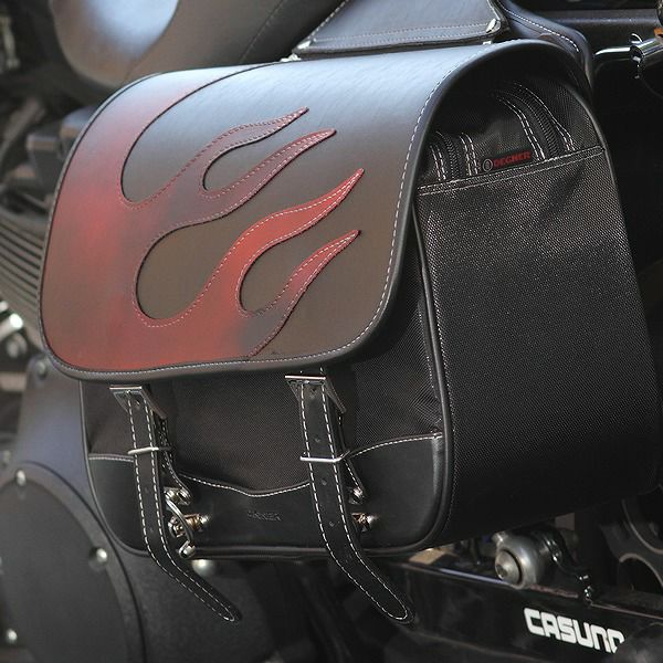 DEGNER NB-4FAV ナイロン製 ダブルサドルバッグ クラシックファイア-02