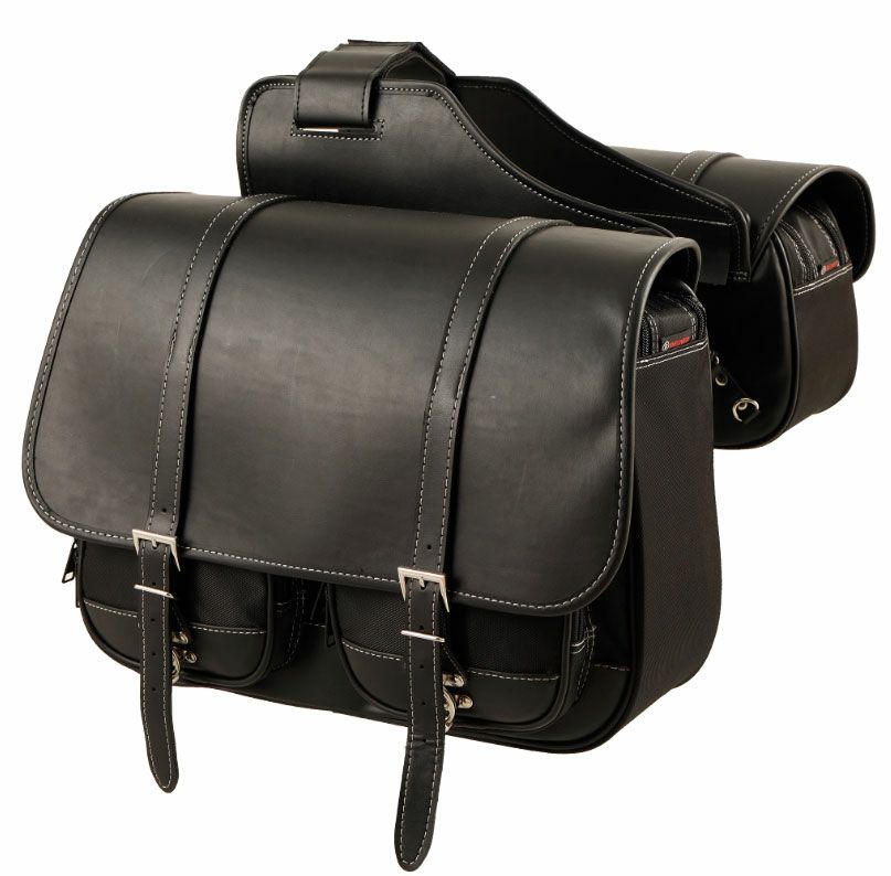 DEGNER NB-43 ナイロン製 右出しマフラー対応 ダブルサドルバッグ-02