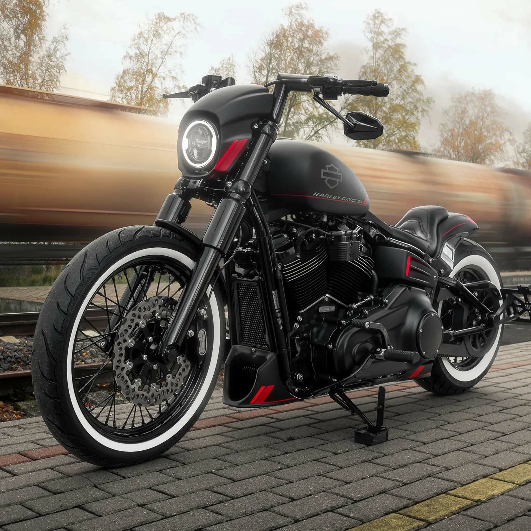 モナーク ファットハンドルバー 4インチ (ブラック)1