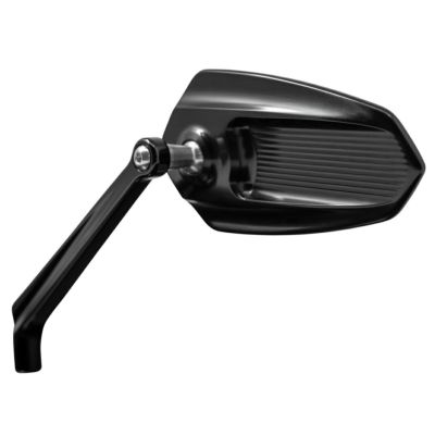 KEN'S FACTORY ラピッドシリーズ ミラー ブラックマシンカット左右 KEN'S FACTORY ラピッドシリーズ リブドデザイン ミラー 右用 ブラック