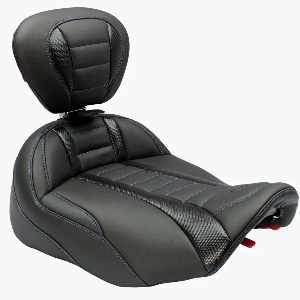 デラックス・ソロシート (バックレスト付) ブルーステッチ