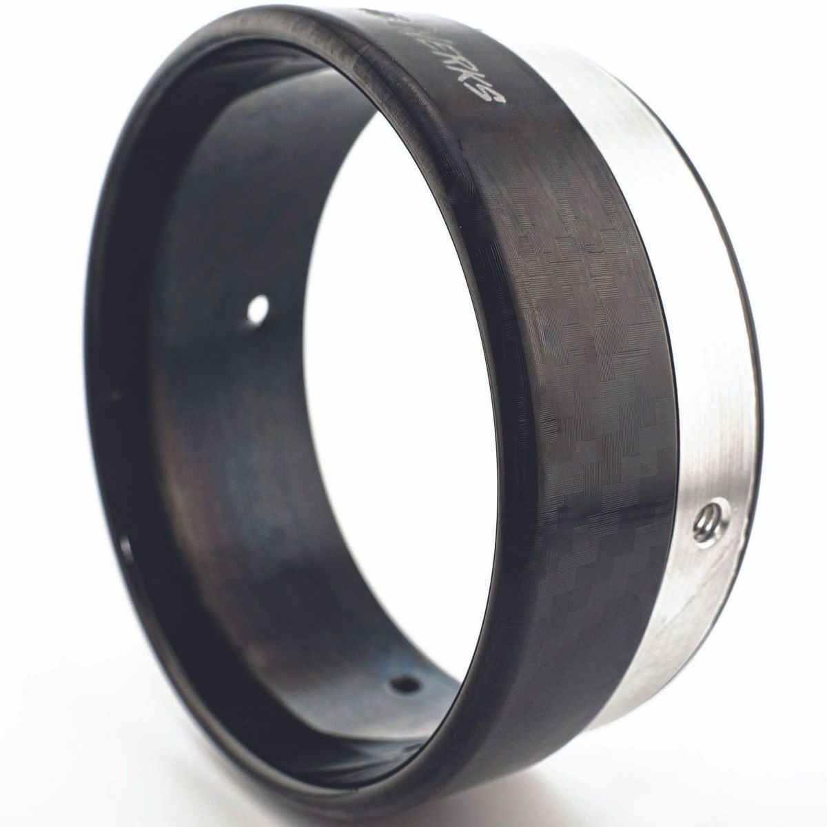 カーボンルック・4.5インチ エンドキャップ (ブラック)