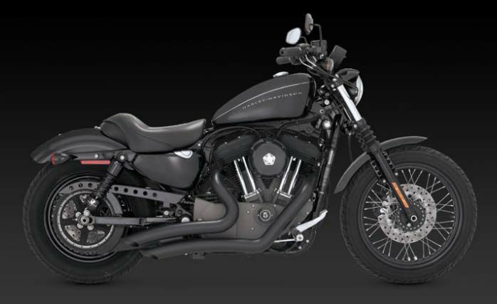 バンス＆ハインズ　スポーツスター用 ビッグラディウス 2-into-2 ブラック-02