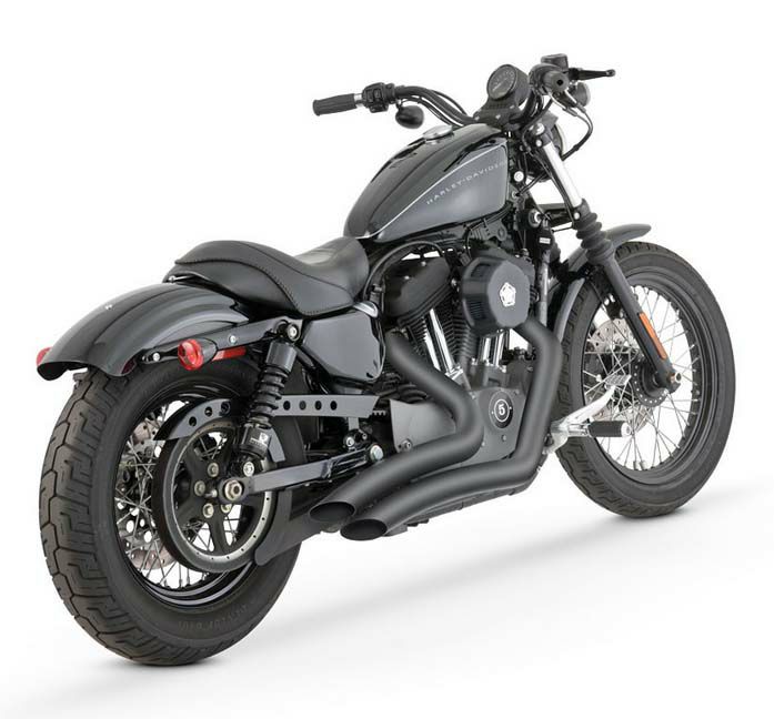 バンス＆ハインズ　スポーツスター用 ビッグラディウス 2-into-2 ブラック-03