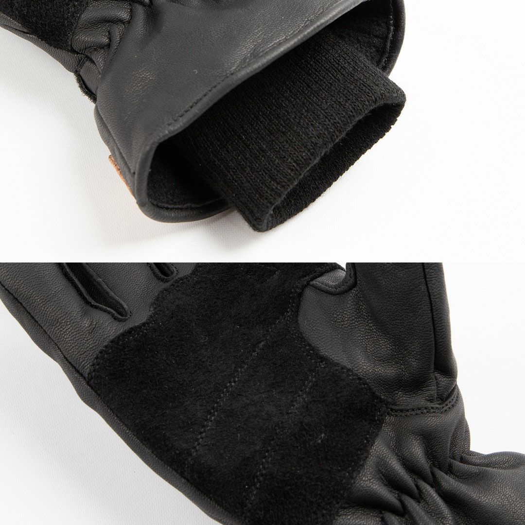 DEGNER デグナー ウインター レザー リブグローブ ブラック 5