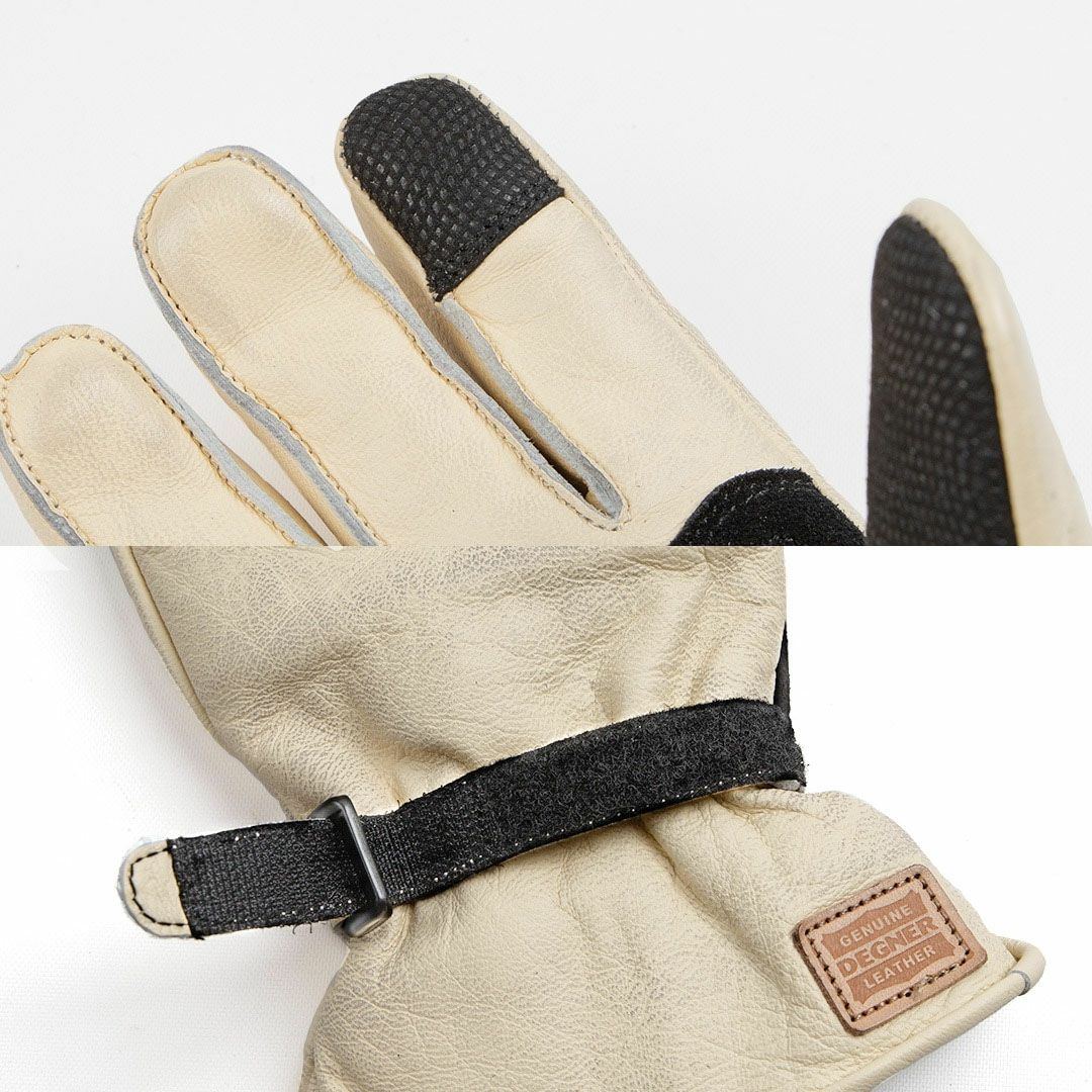 DEGNER デグナー ウインター レザー リブグローブ アイボリー 2