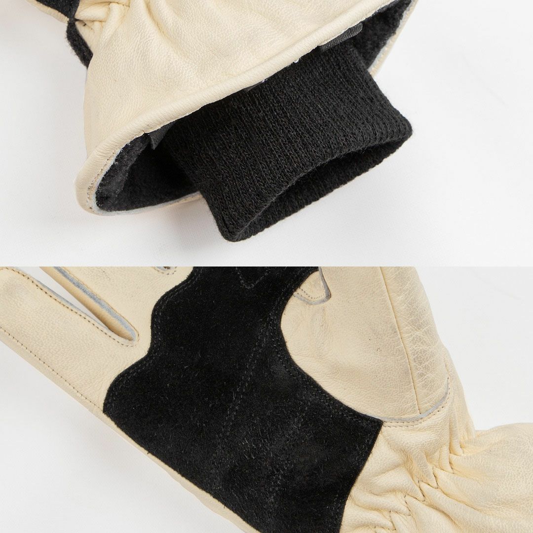 DEGNER デグナー ウインター レザー リブグローブ アイボリー 4