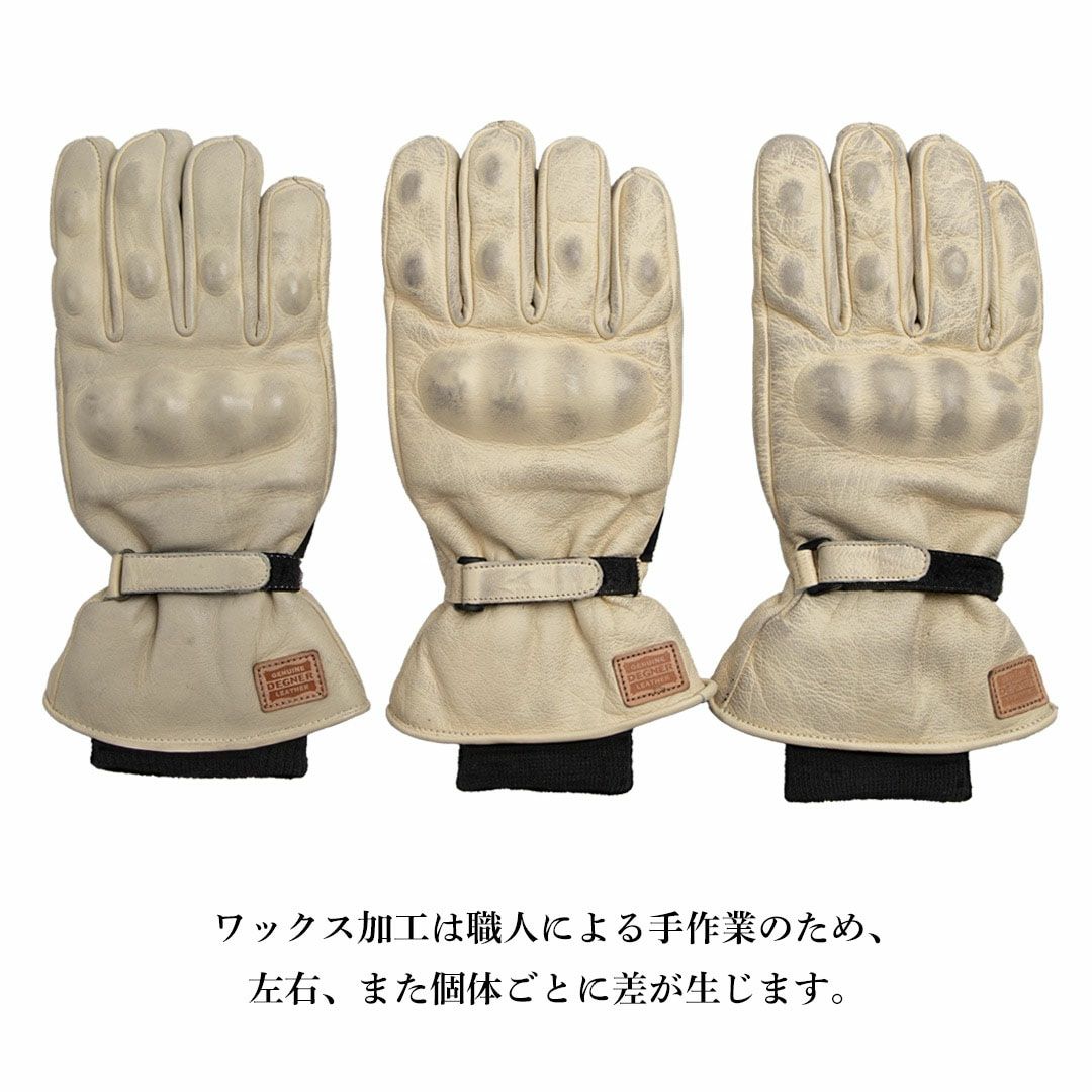 DEGNER デグナー ウインター レザー リブグローブ アイボリー 6