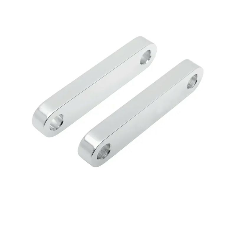 タイヤハガー・21インチ スチール フロントフェンダー用 マウントブロック (クローム)