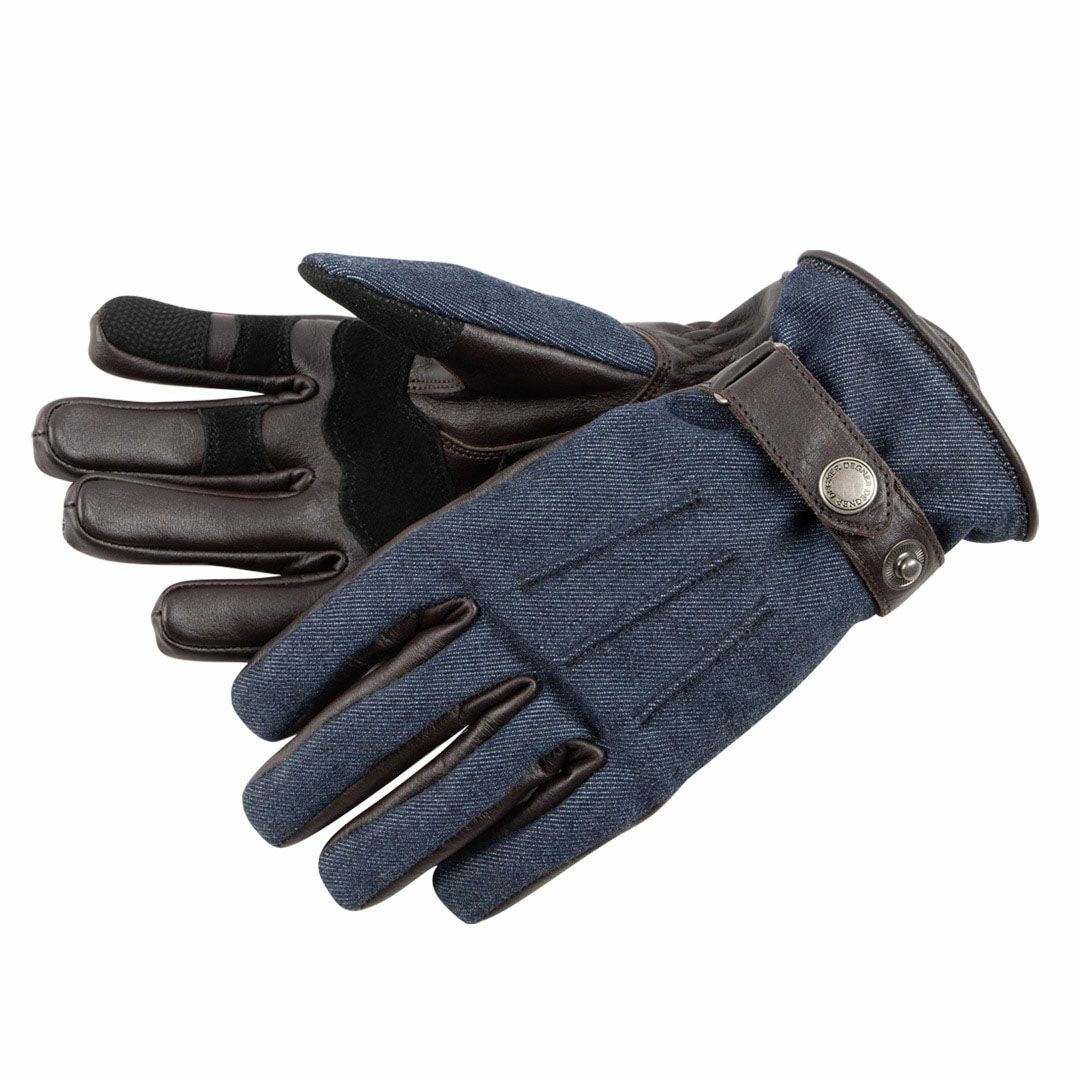 DEGNER デグナー レディース レザー&AAAデニムコンビ グローブ ネイビーデニム/ブラウンレザー 3