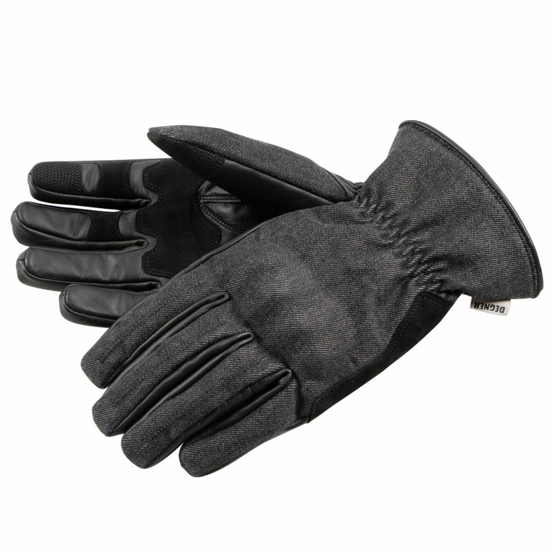 DEGNER デグナー レザー&AAAデニムコンビ グローブ ブラック 2