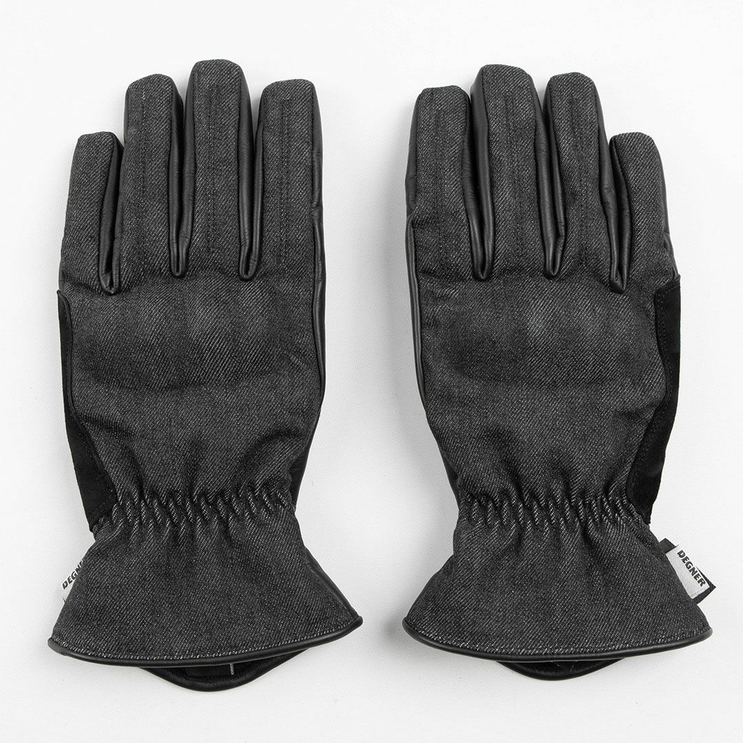 DEGNER デグナー レザー&AAAデニムコンビ グローブ ブラック 3