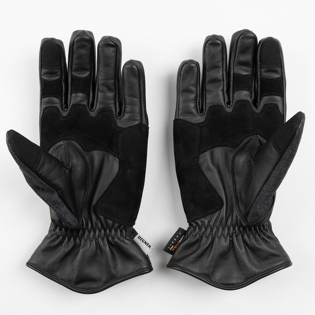 DEGNER デグナー レザー&AAAデニムコンビ グローブ ブラック 4