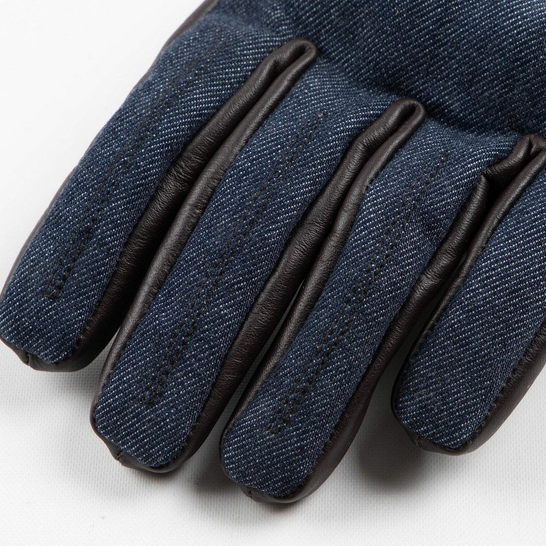 DEGNER デグナー レザー&AAAデニムコンビ グローブ ネイビーデニム/ブラウンレザー 5