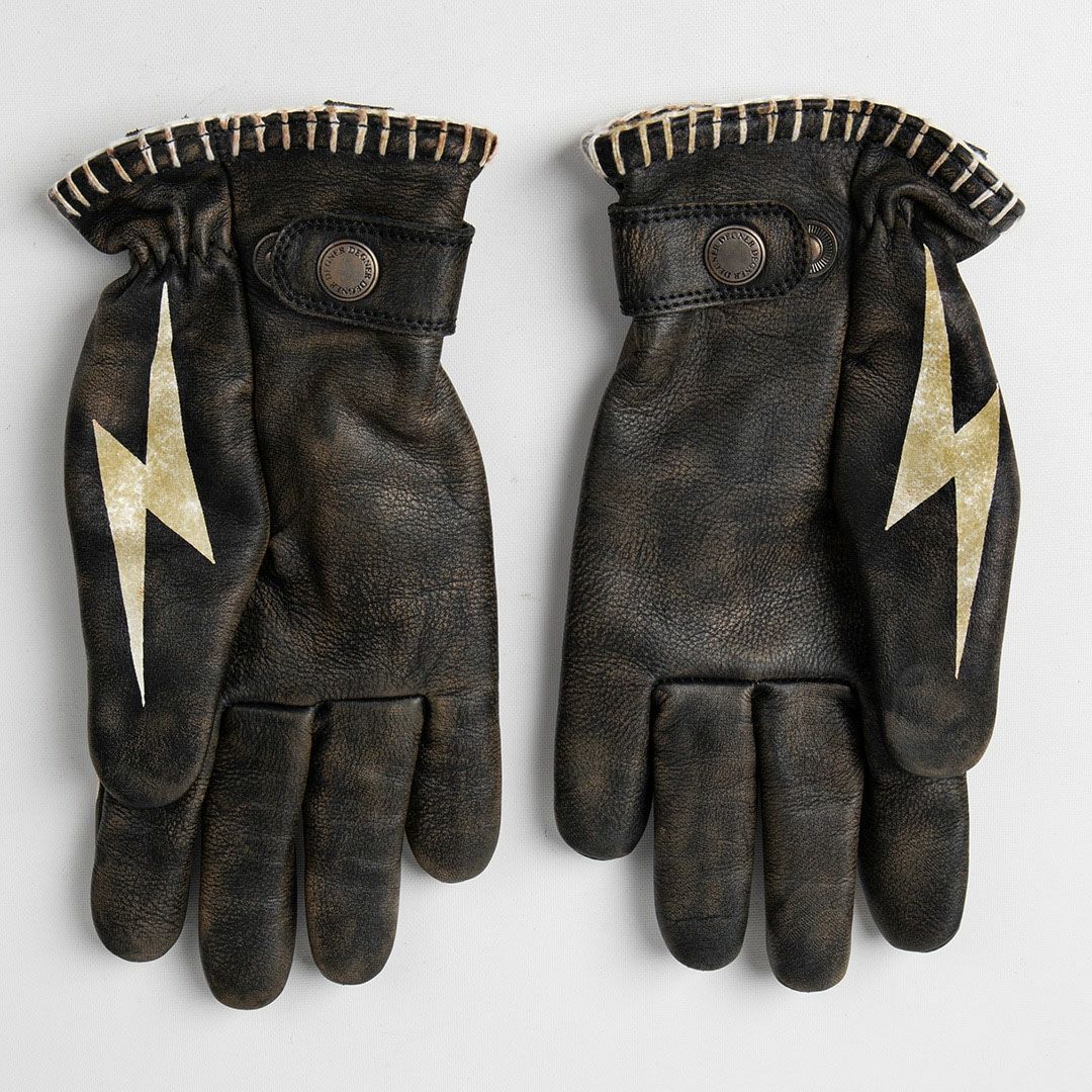 DEGNER デグナー プリント レザー グローブ ブラック 4