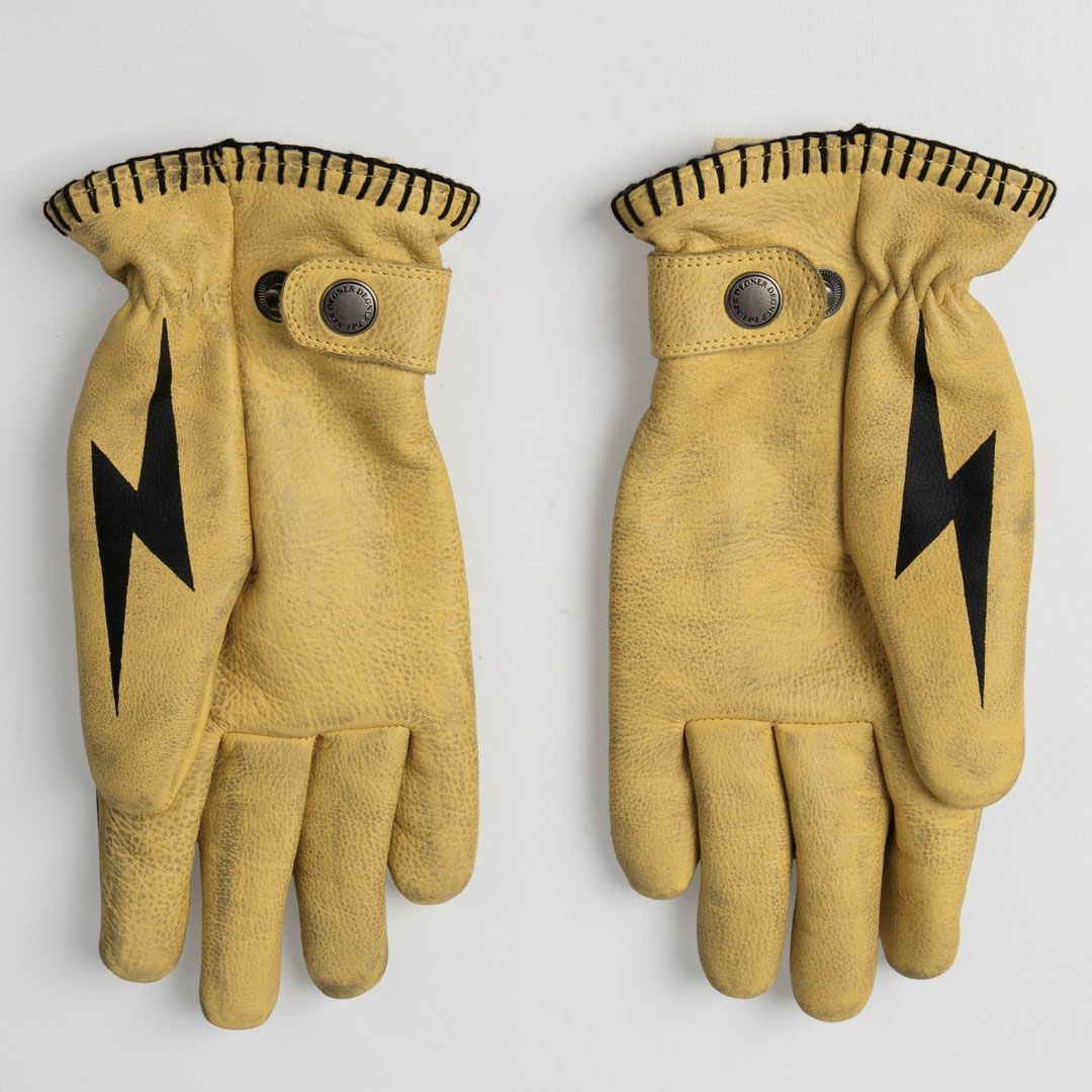 DEGNER デグナー プリント レザー グローブ タン 4