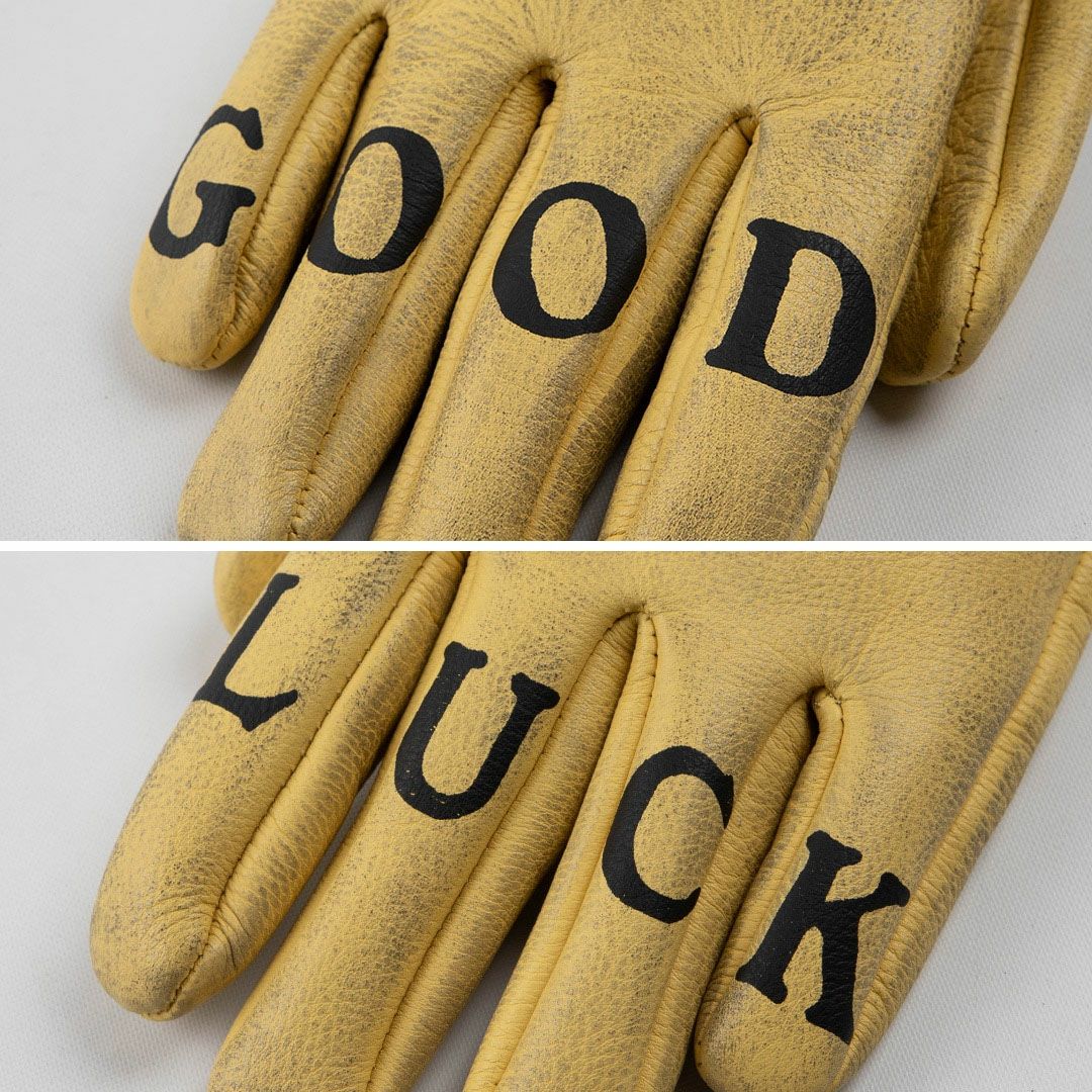 DEGNER デグナー プリント レザー グローブ タン 5