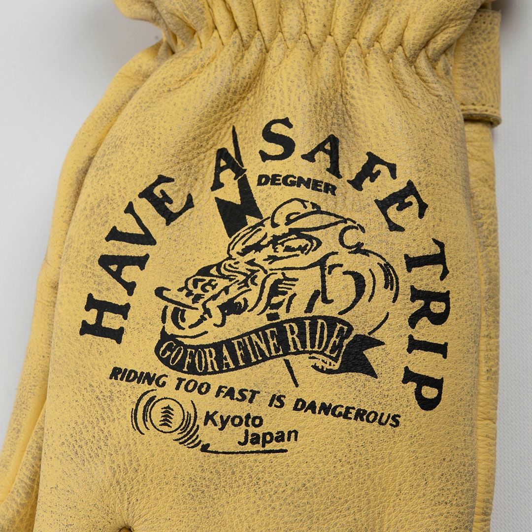 DEGNER デグナー プリント レザー グローブ タン 6