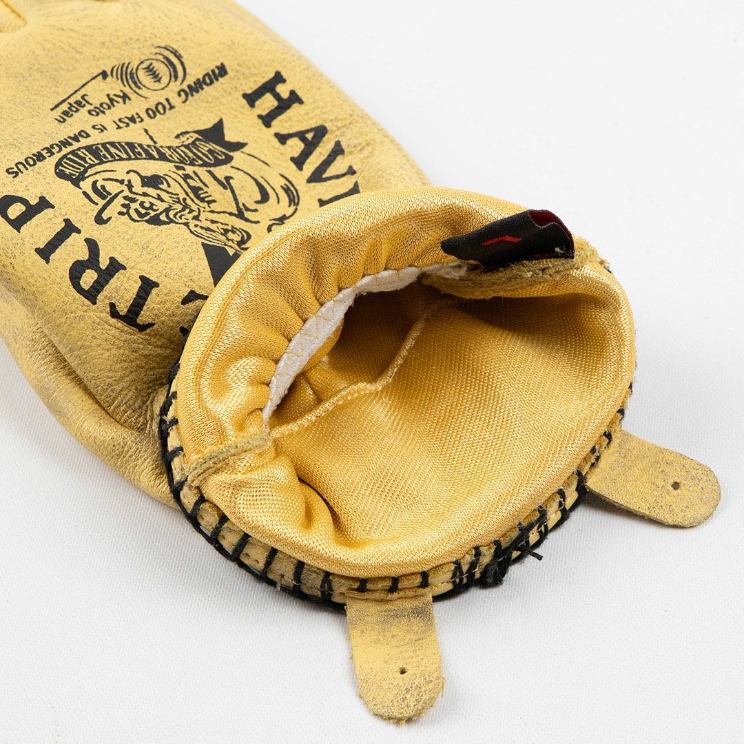 DEGNER デグナー プリント レザー グローブ タン 9