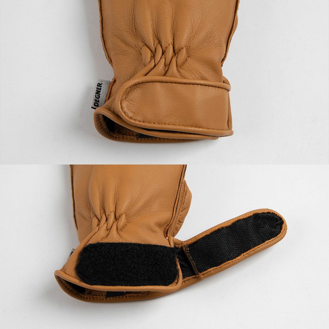 DEGNER デグナー 撥水 ゴートレザー グローブ ブラウン 4