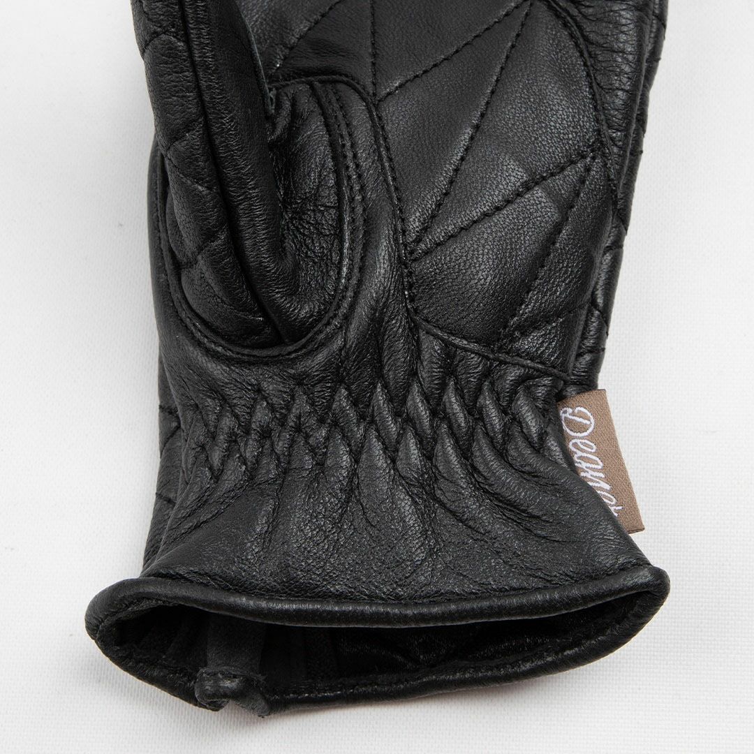 DEGNER デグナー レディース ダイアモンドステッチ レザーグローブ ブラック 5