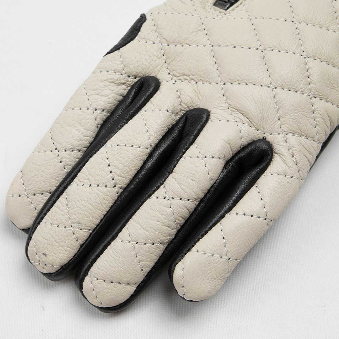 DEGNER デグナー レディース ダイアモンドステッチ レザーグローブ アイボリー 2