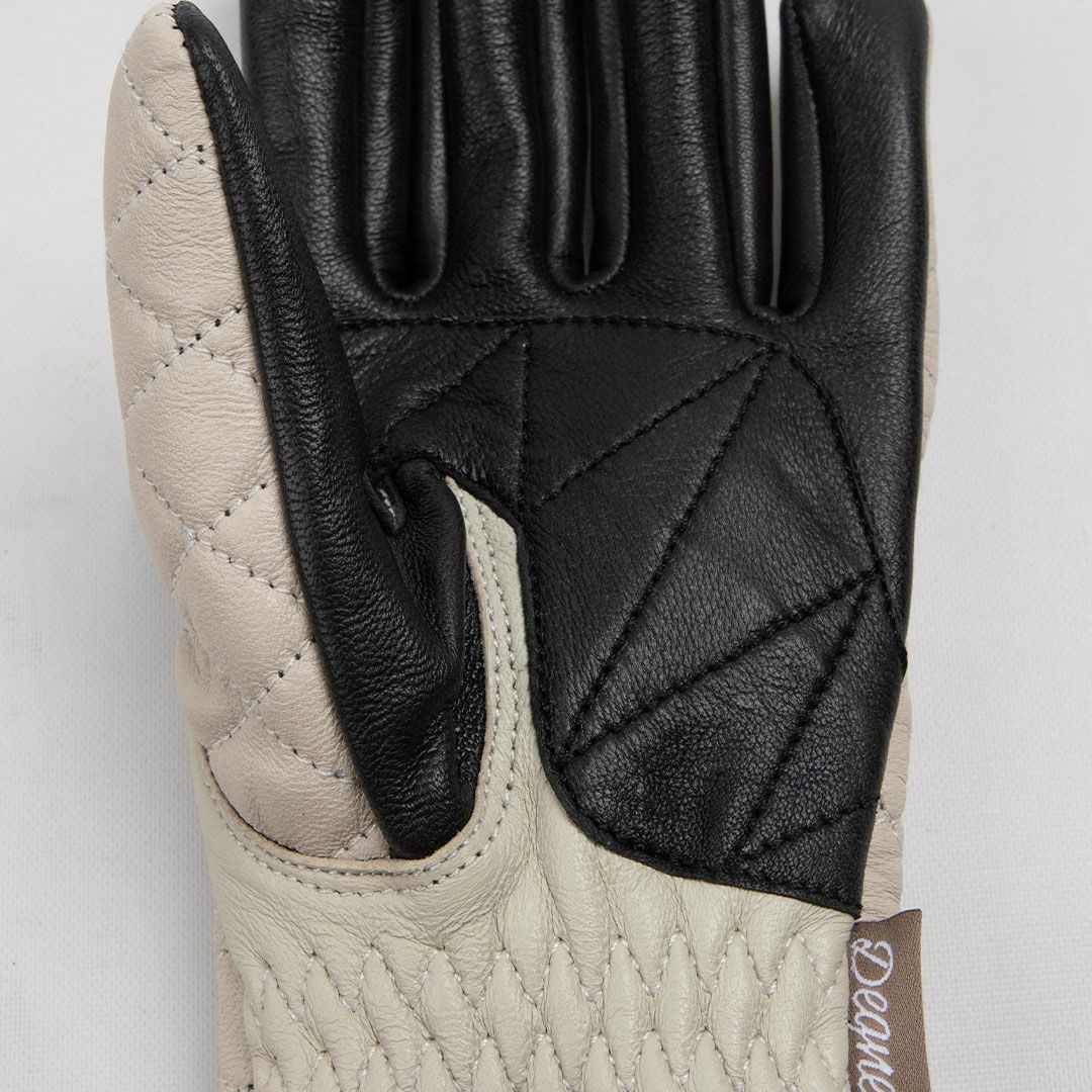 DEGNER デグナー レディース ダイアモンドステッチ レザーグローブ アイボリー 4