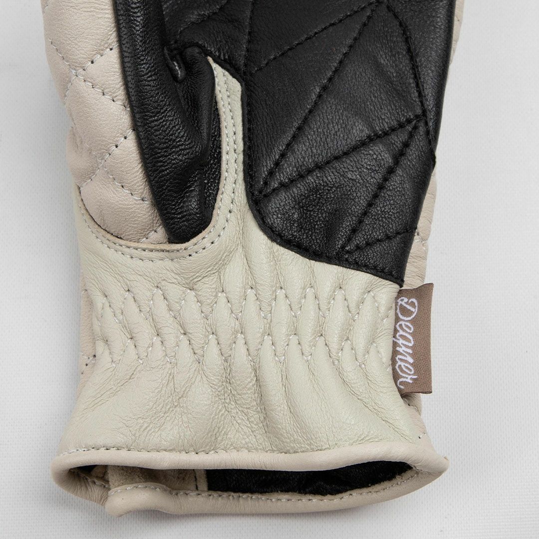 DEGNER デグナー レディース ダイアモンドステッチ レザーグローブ アイボリー 5