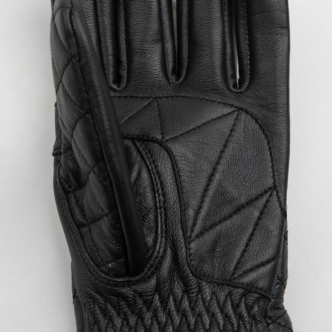 DEGNER デグナー ダイアモンドステッチ レザーグローブ ブラック 4