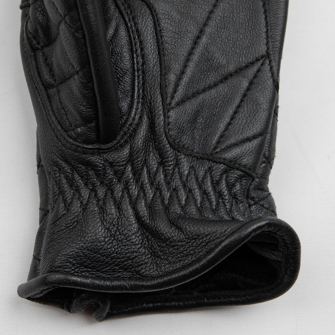 DEGNER デグナー ダイアモンドステッチ レザーグローブ ブラック 5