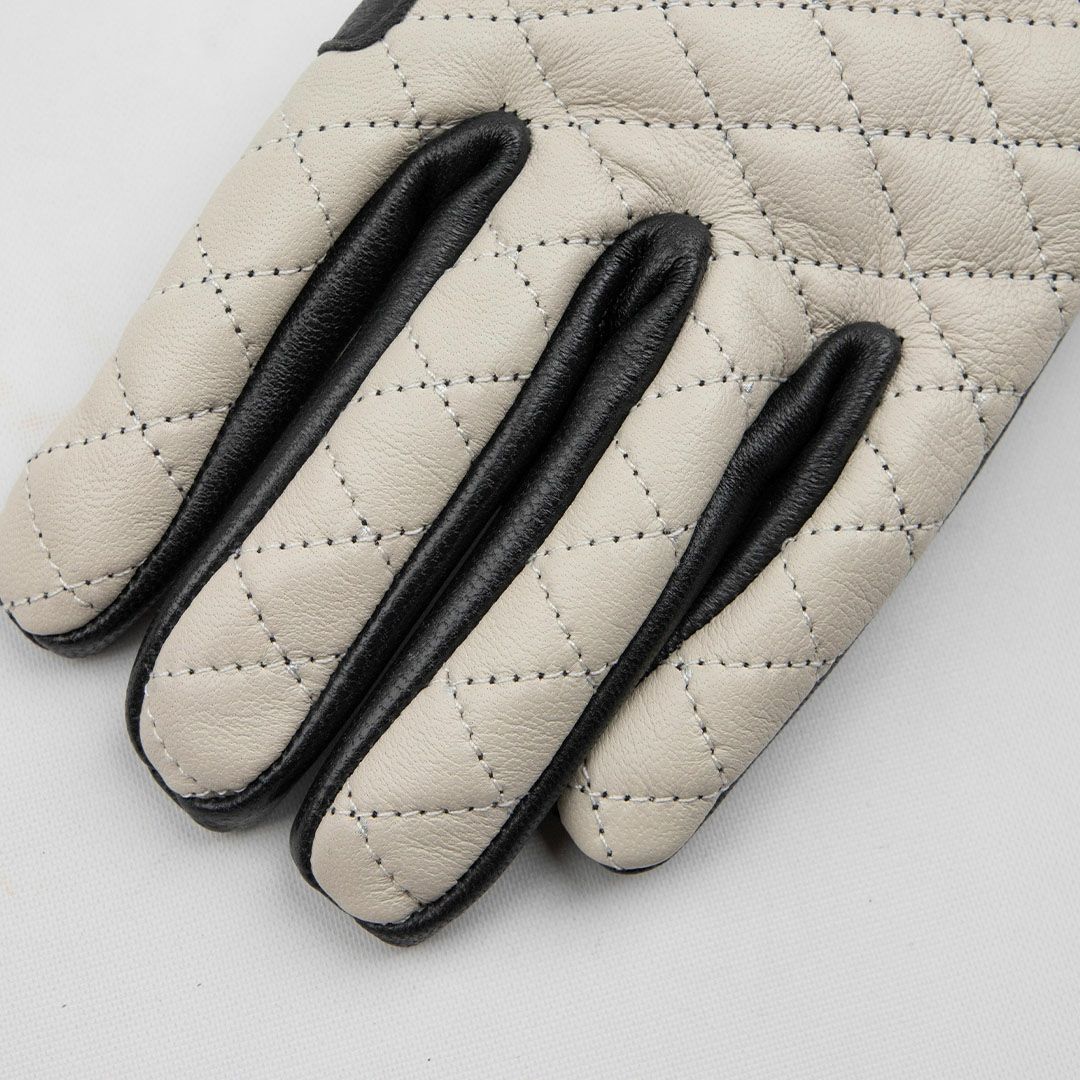 DEGNER デグナー ダイアモンドステッチ レザーグローブ アイボリー 2
