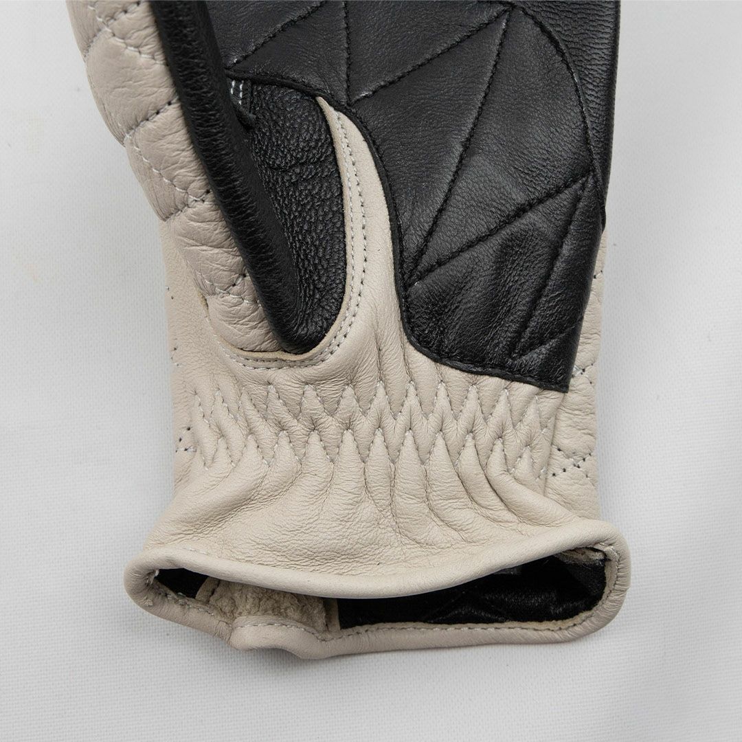 DEGNER デグナー ダイアモンドステッチ レザーグローブ アイボリー 5