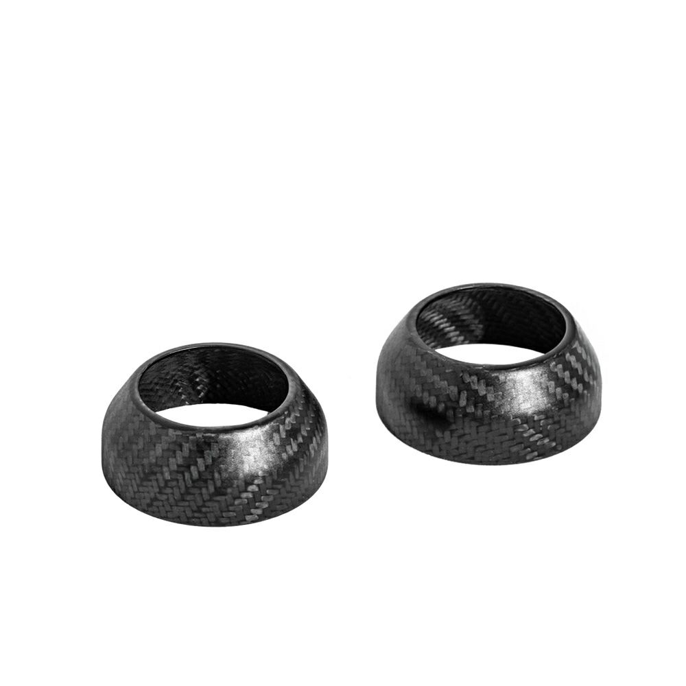 カーボンファイバー 39mm フロントフォークダストキャップ (マット)