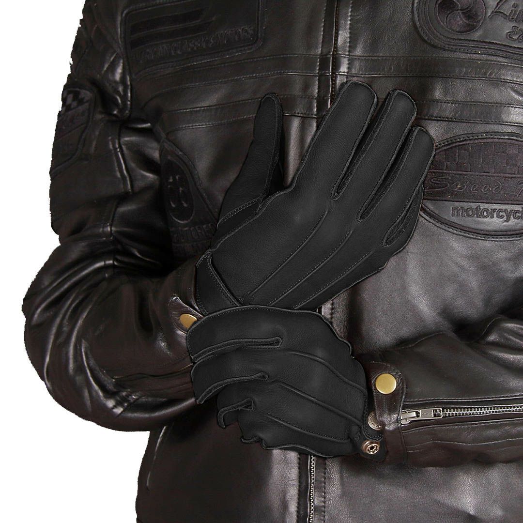 DEGNER デグナー 3シーズン レザーグローブ ブラック