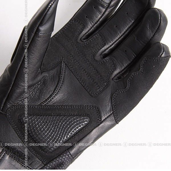 DEGNER デグナー ライディング レザー ツーリング グローブ ブラック 5