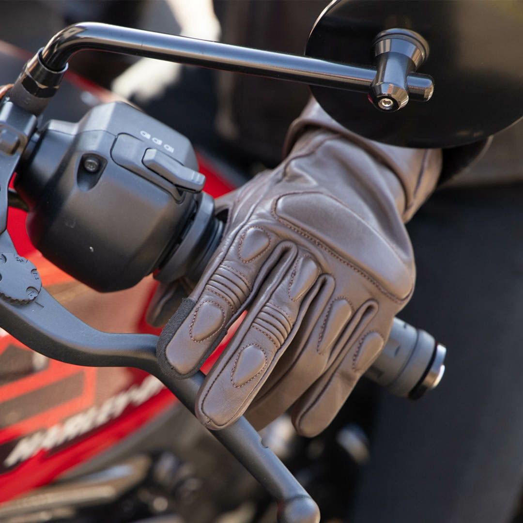 DEGNER デグナー レディース ソフトパッド レザーグローブ ブラウン 2