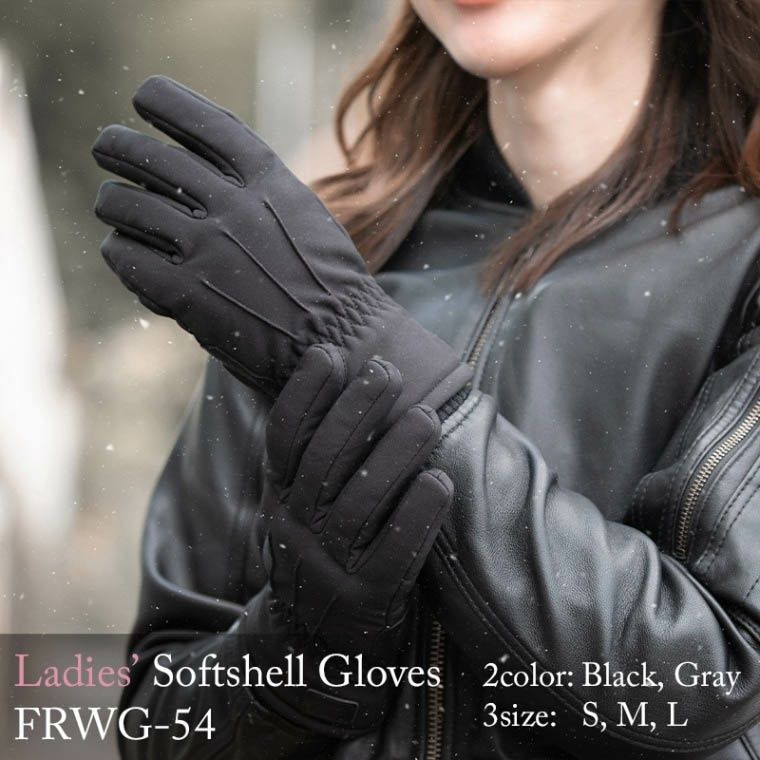 DEGNER デグナー ウインター レディース ソフトシェルグローブ ブラック