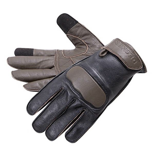 DEGNER デグナー レディース ソフトプロテクター レザーグローブ ブラック/ブラウン