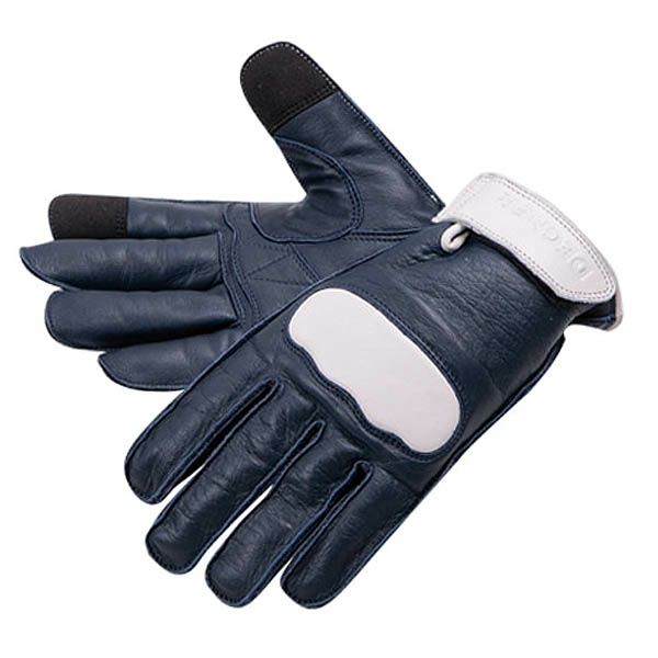 DEGNER デグナー レディース ソフトプロテクター レザーグローブ ネイビー/ホワイト