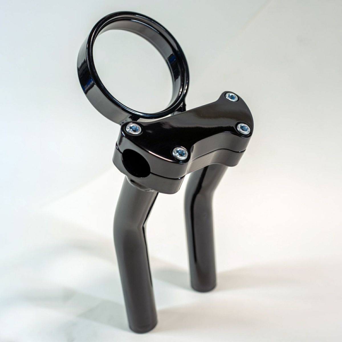 アジャスタブルゲージマウント付 12インチ・プルバックライザー (グロスブラック)1