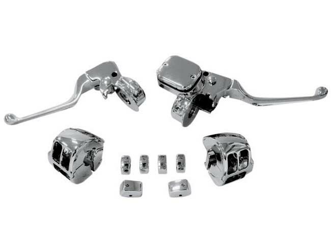 クローム　ハンドルバー コントロールキット FXD,FXST/FLST,FLHR,スポーツスター-02