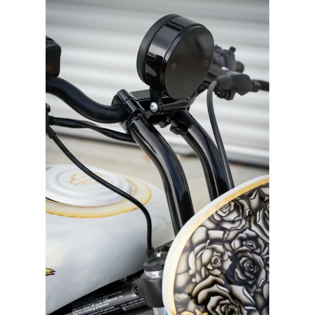 ナイトスターS RH975S ゲージマウント付・10インチ プルバックライザー (グロスブラック)2