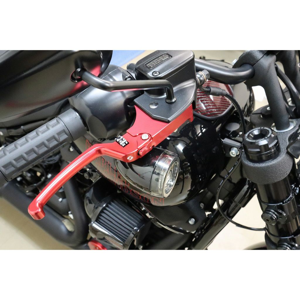 アジャスタブルレバーセット スタンダードタイプ (レッド/シルバー)2